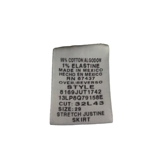 Ralph Lauren Polo Jeans Justine Denim Stretch Skirt Womens W29 Used - Picture 8 of 12